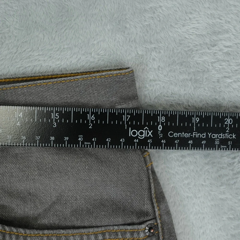 Vintage Levis 505 Jeans Mens 35x26.5 Hemmed Gray Regular Fit Straight Leg Denim